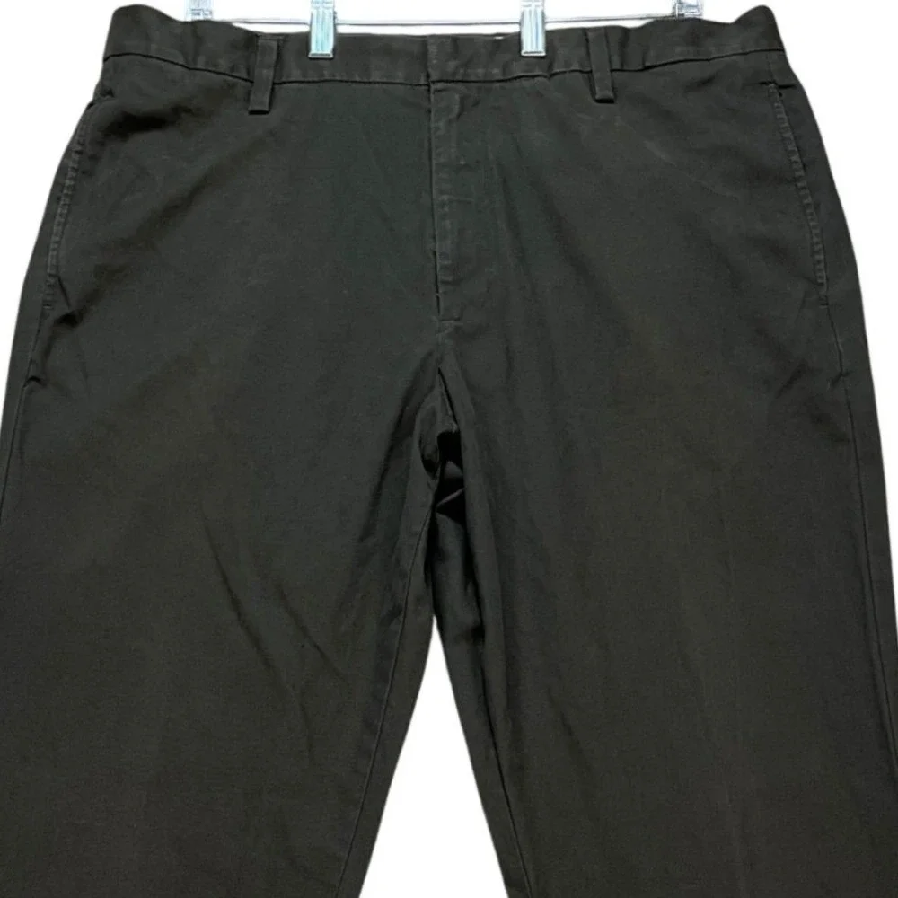 Banana Republic Gavin Pants Men 36x34 Brown Straight Leg Flat Front Chinos Twill